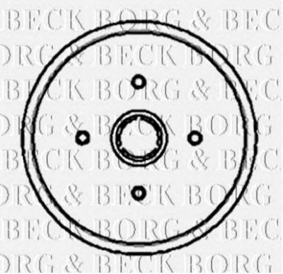 BORG & BECK bbr7001 -  Тормозной барабан
